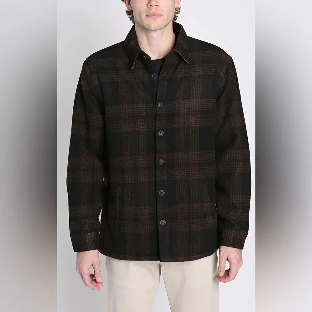 NEW Jachs New York Wool Blend Sherpa Lined Shirt Jacket